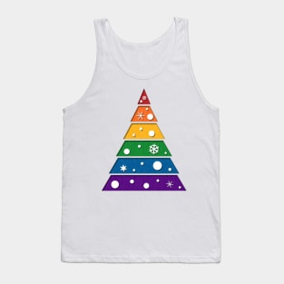 LGBT Rainbow Xmas Tree Tank Top